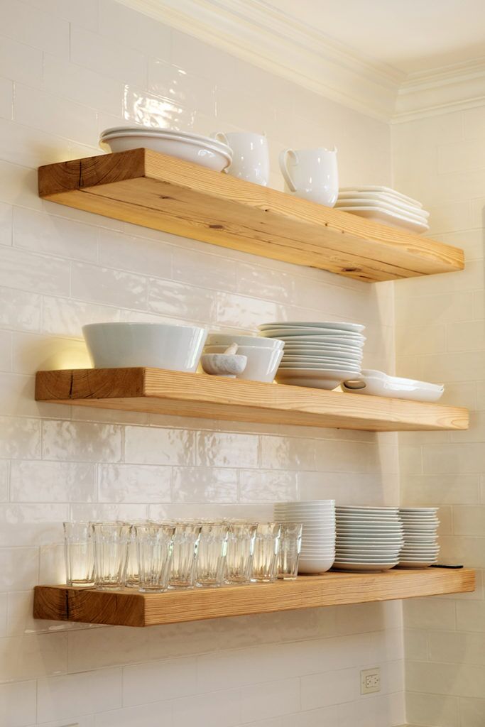 KITCHEN Floating Shelves SOLID Wood Customize Color and Size